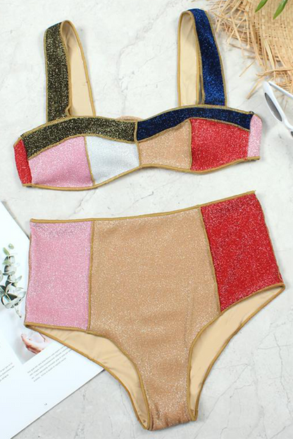 Sexy Patchwork Patchwork Swimwears