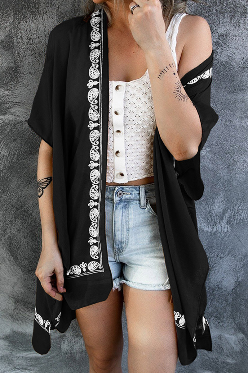 Casual Patchwork Lace Cardigan Collar Tops(4 Colors)