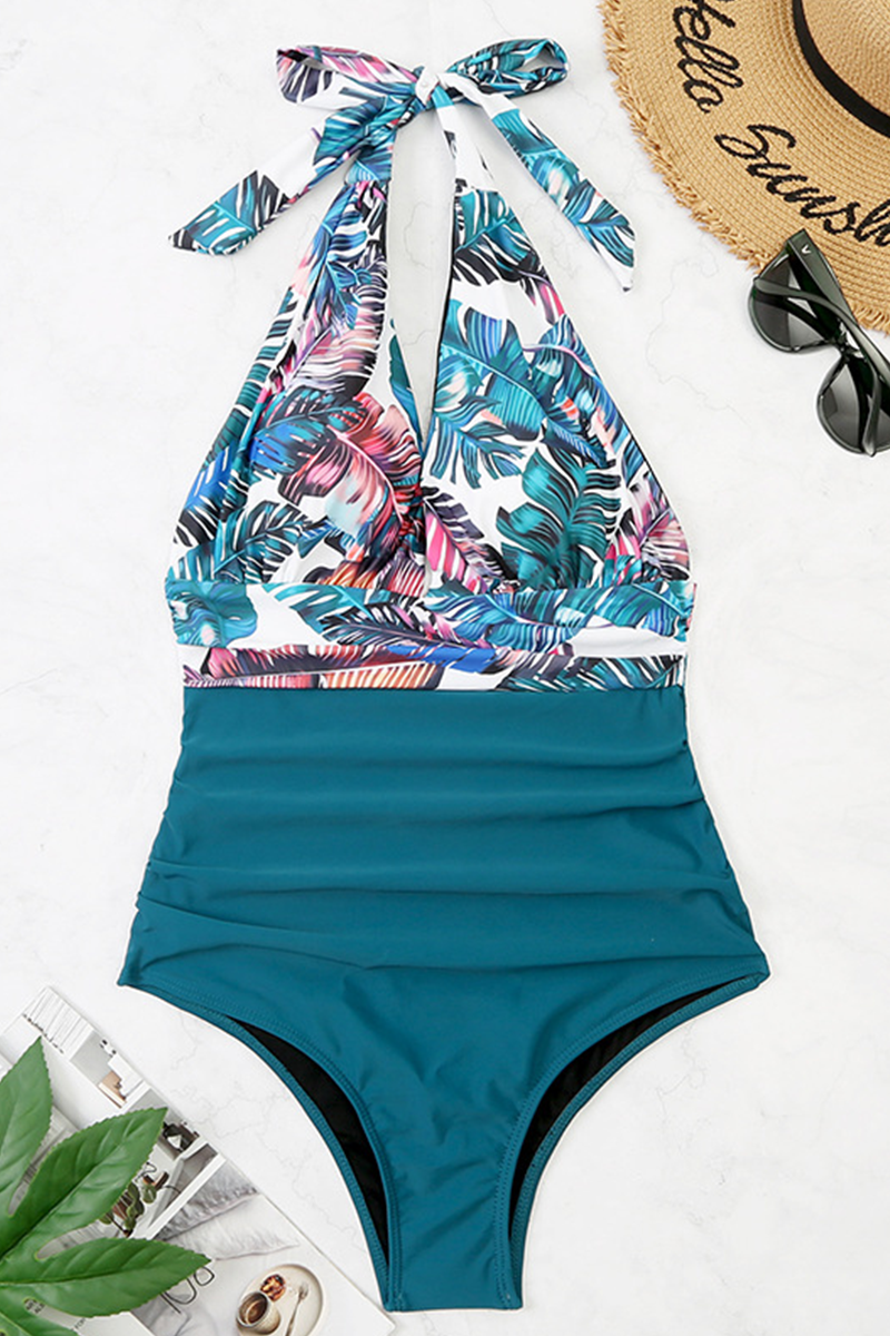 Fashion Vacation Print Patchwork Swimwears(8 Colors)