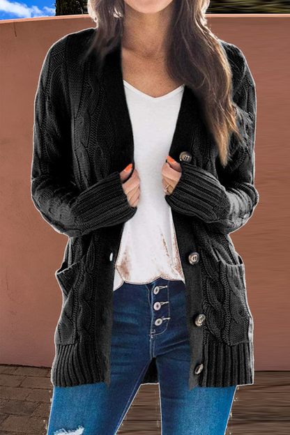 Casual Solid Patchwork Cardigan Collar Cardigans(6 Colors)