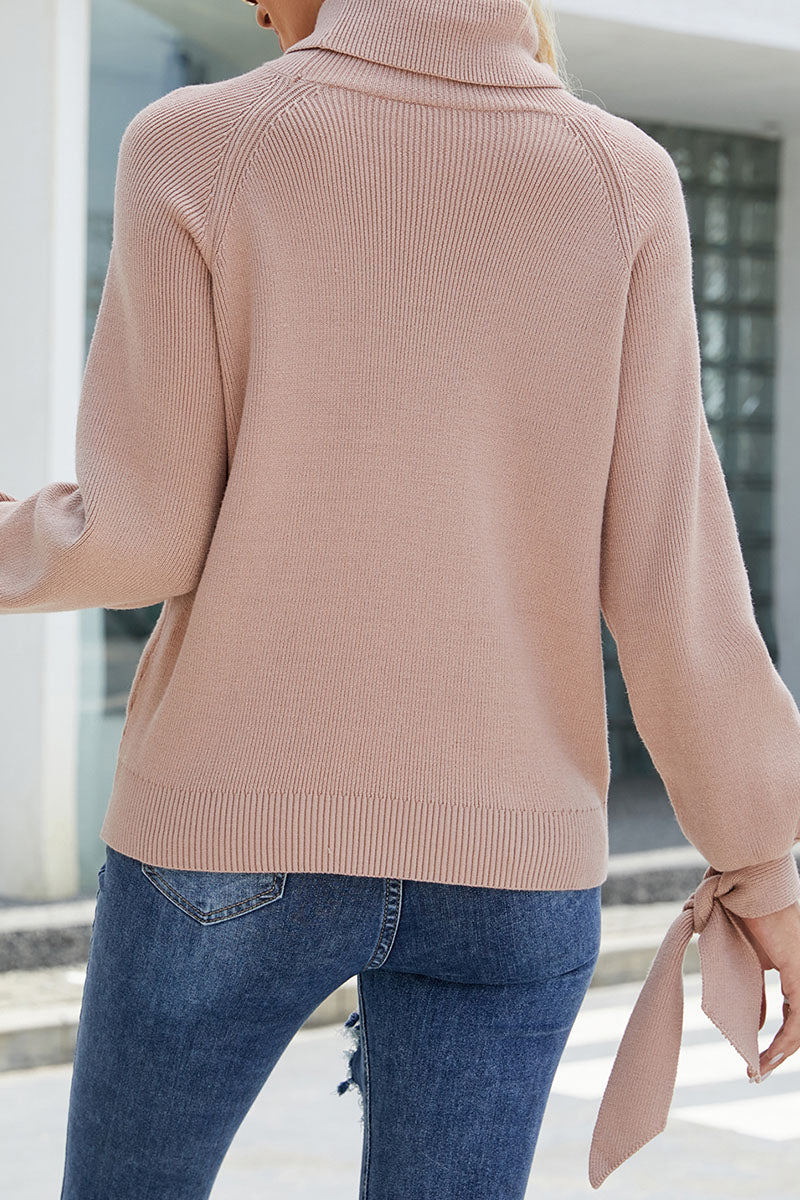 Casual Solid Frenulum O Neck Sweaters(5 colors)