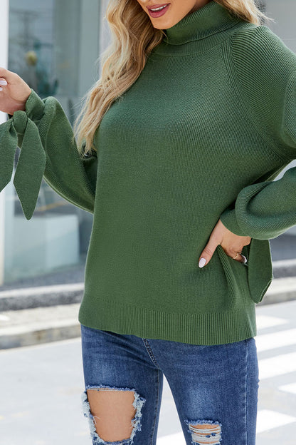 Casual Solid Frenulum O Neck Sweaters(5 colors)