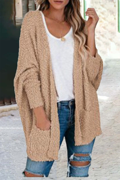 Casual Daily Solid Cardigan Cardigan Collar Tops