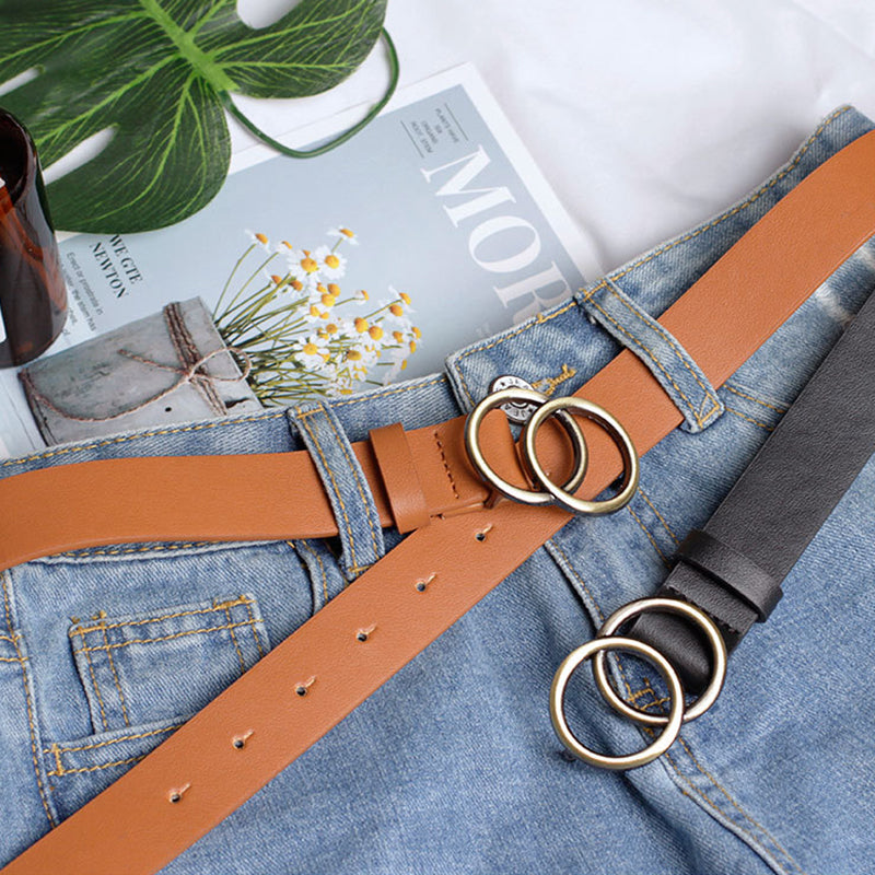 Fashion Casual Wild Round Buckle Belt