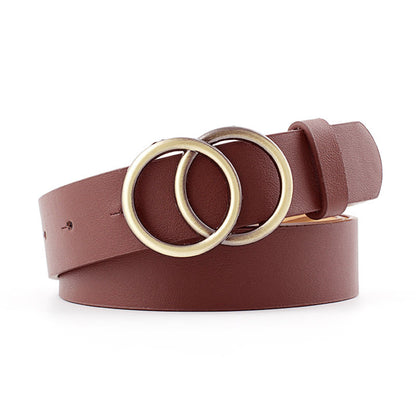 Fashion Casual Wild Round Buckle Belt